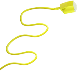 Illustration of neon wires that almost connect